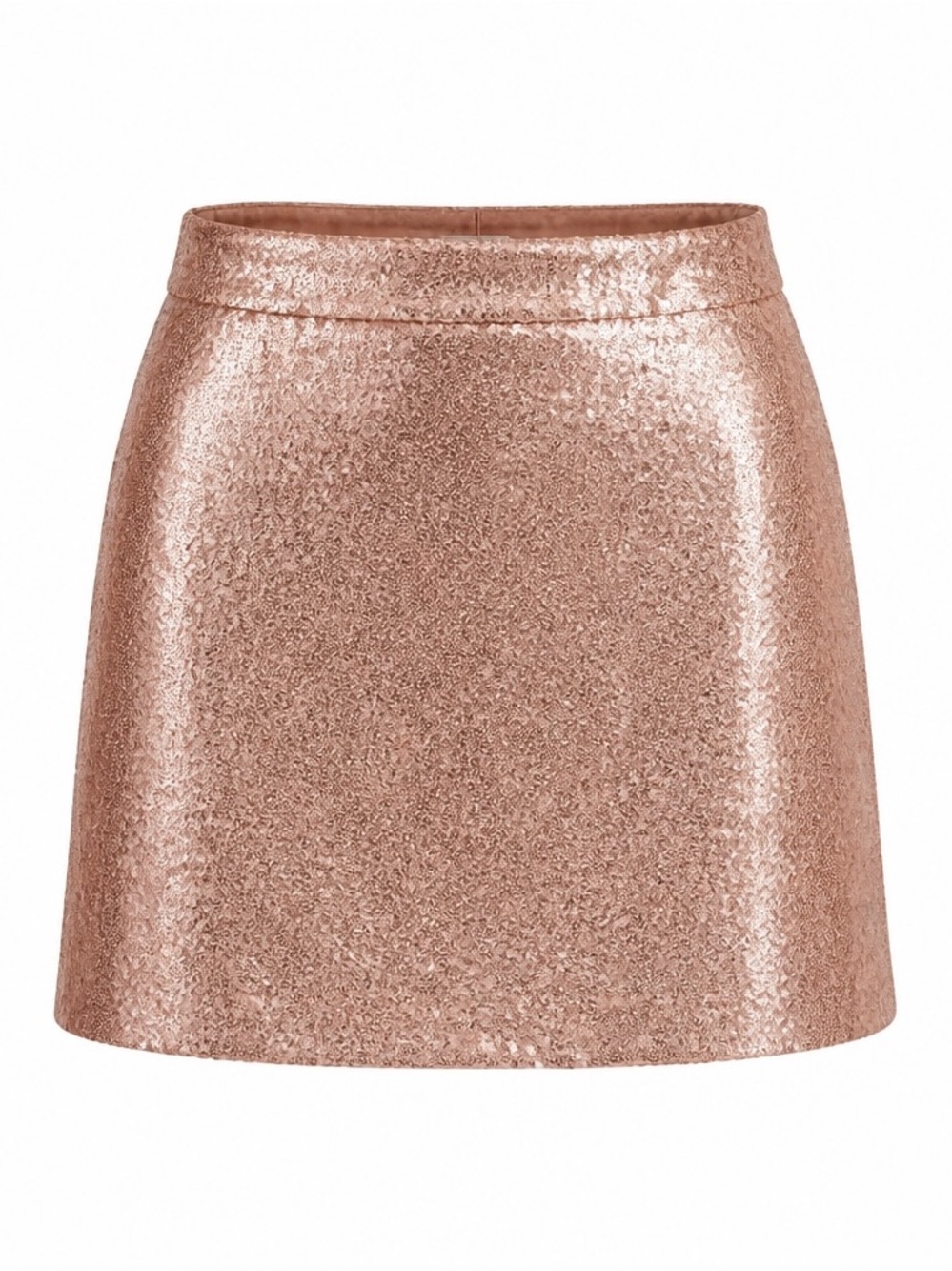 Decree Rose Gold Sequin Mini Skirt